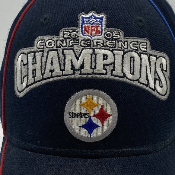 Pittsburgh Steelers Ball Cap Hat 2005 Conference Champions Super Bowl XL Reebok - Picture 2 of 13